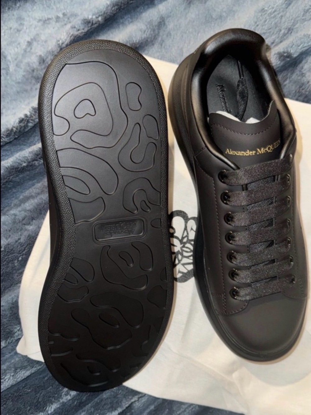 Alexander McQueen Black Low-Top Leather Sneakers